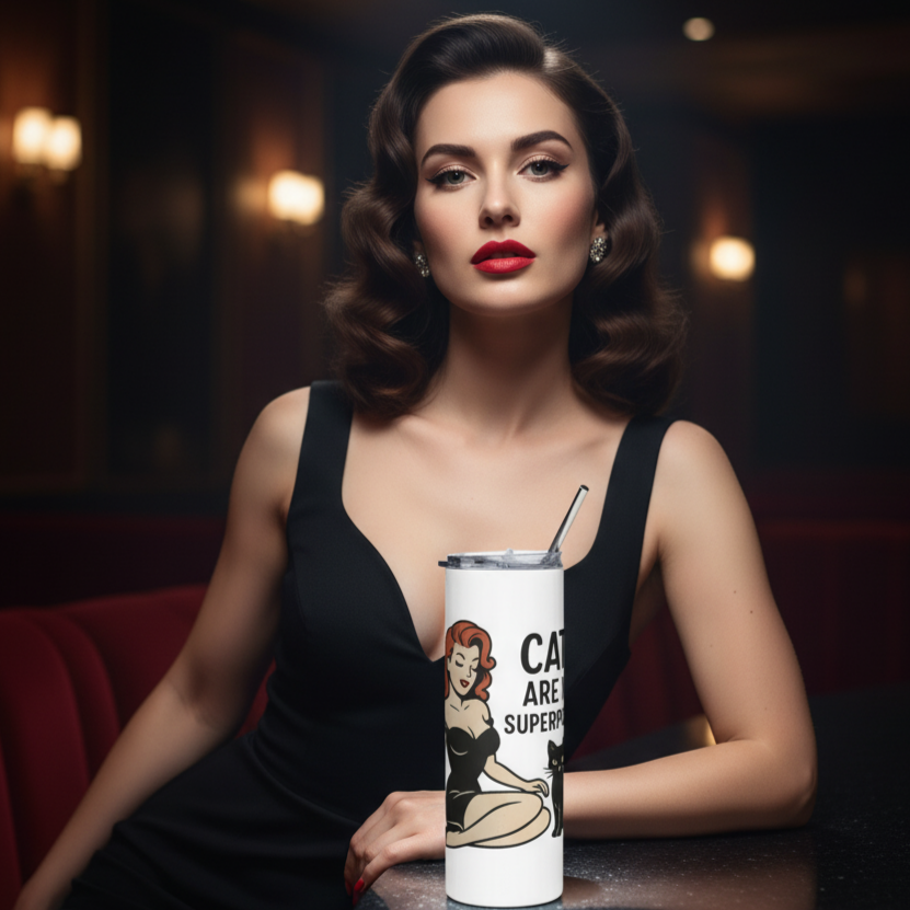 Vaso de acero inoxidable/Tumbler "Cats Are My Superpower"