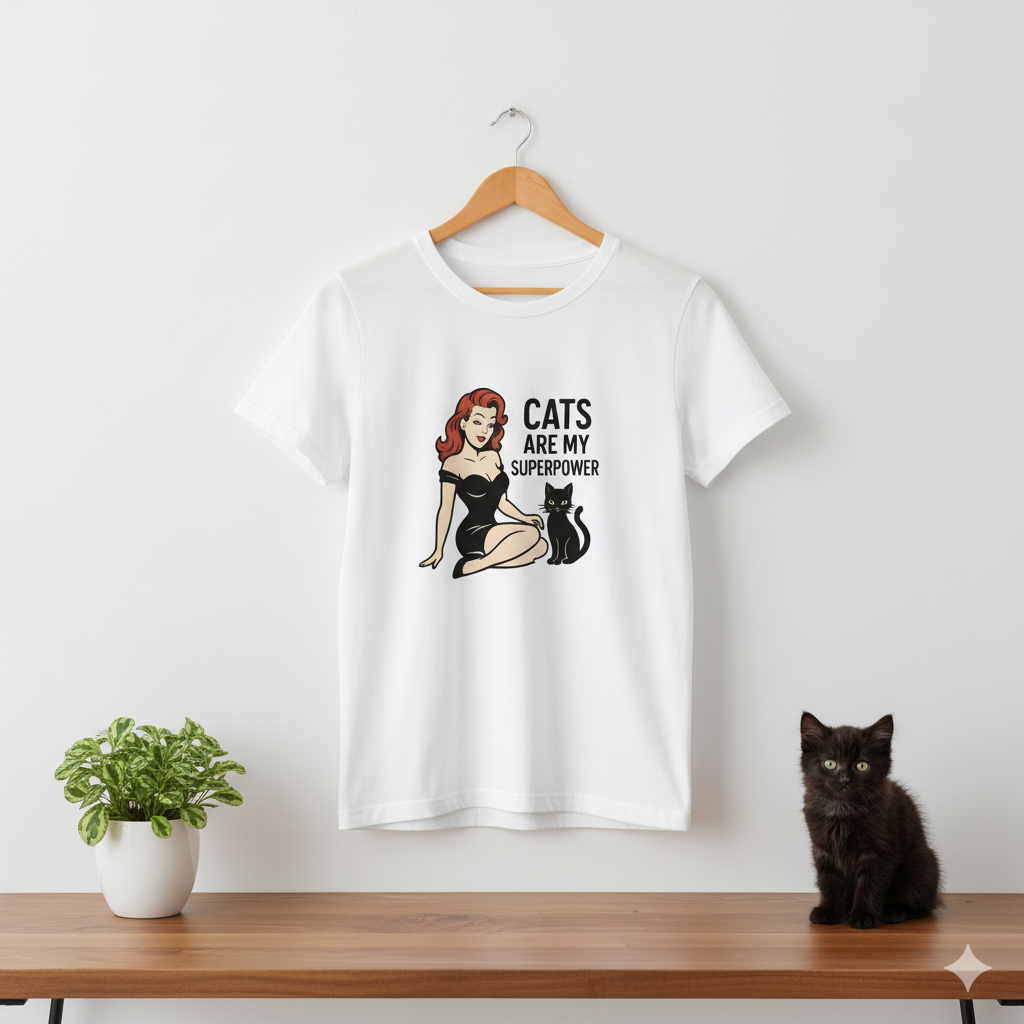 Camiseta/T-shirt "Cats Are My Superpower"