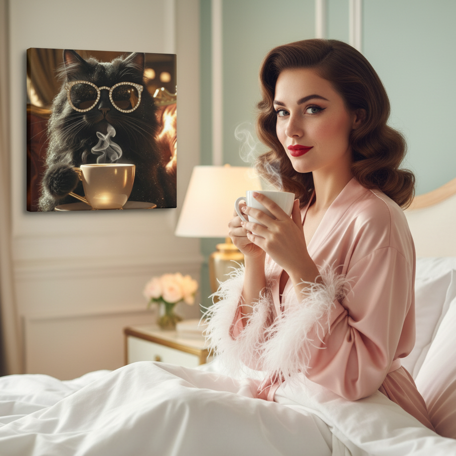 Lienzo / Canvas "Mañana con un Miau"