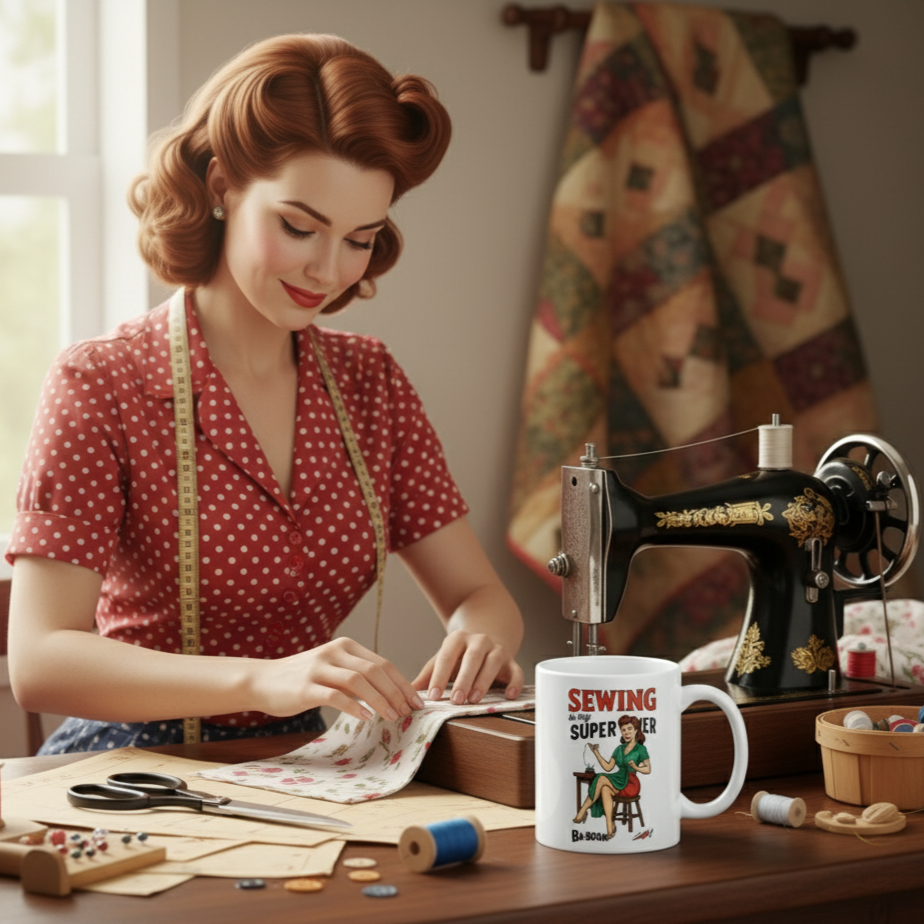 Taza cerámica "Sewing is my superpower"