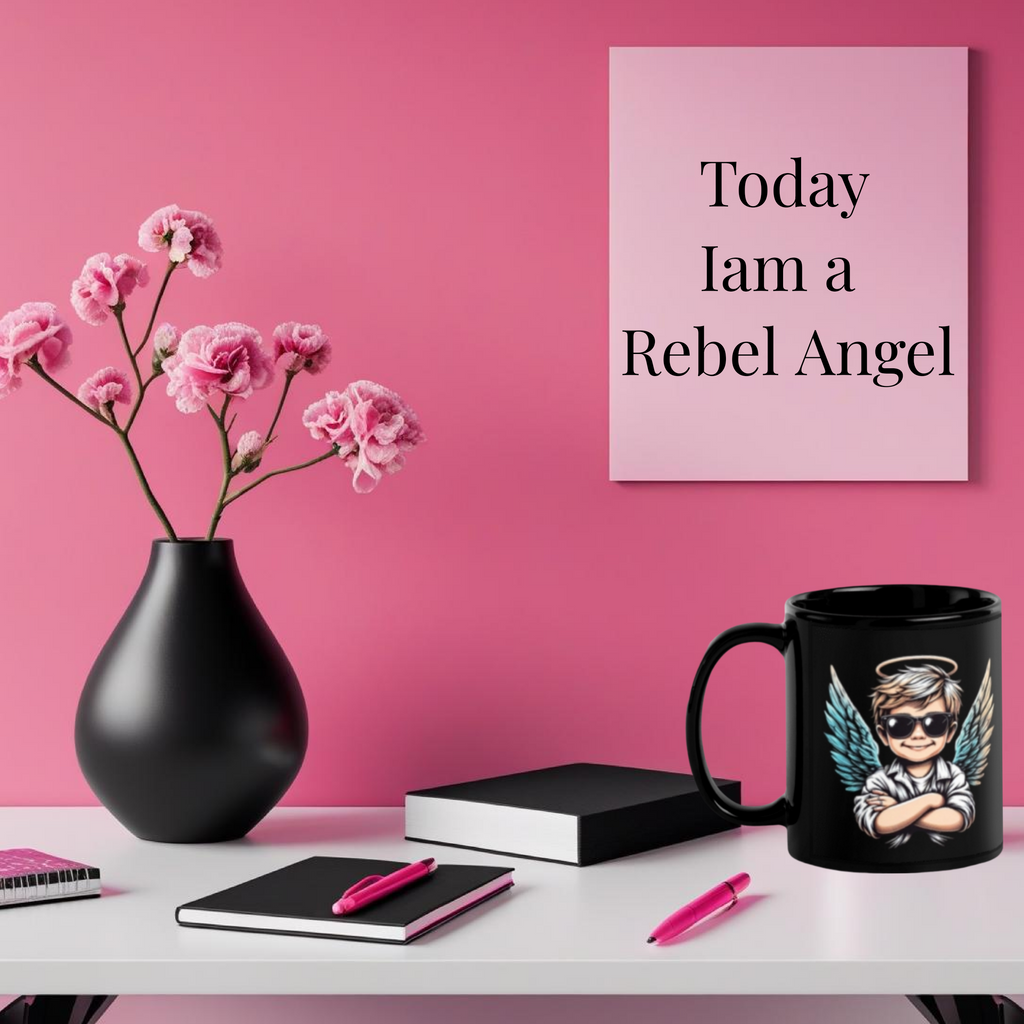 “Rebel Angel” Mug – Wings, Attitude & Coffee in One