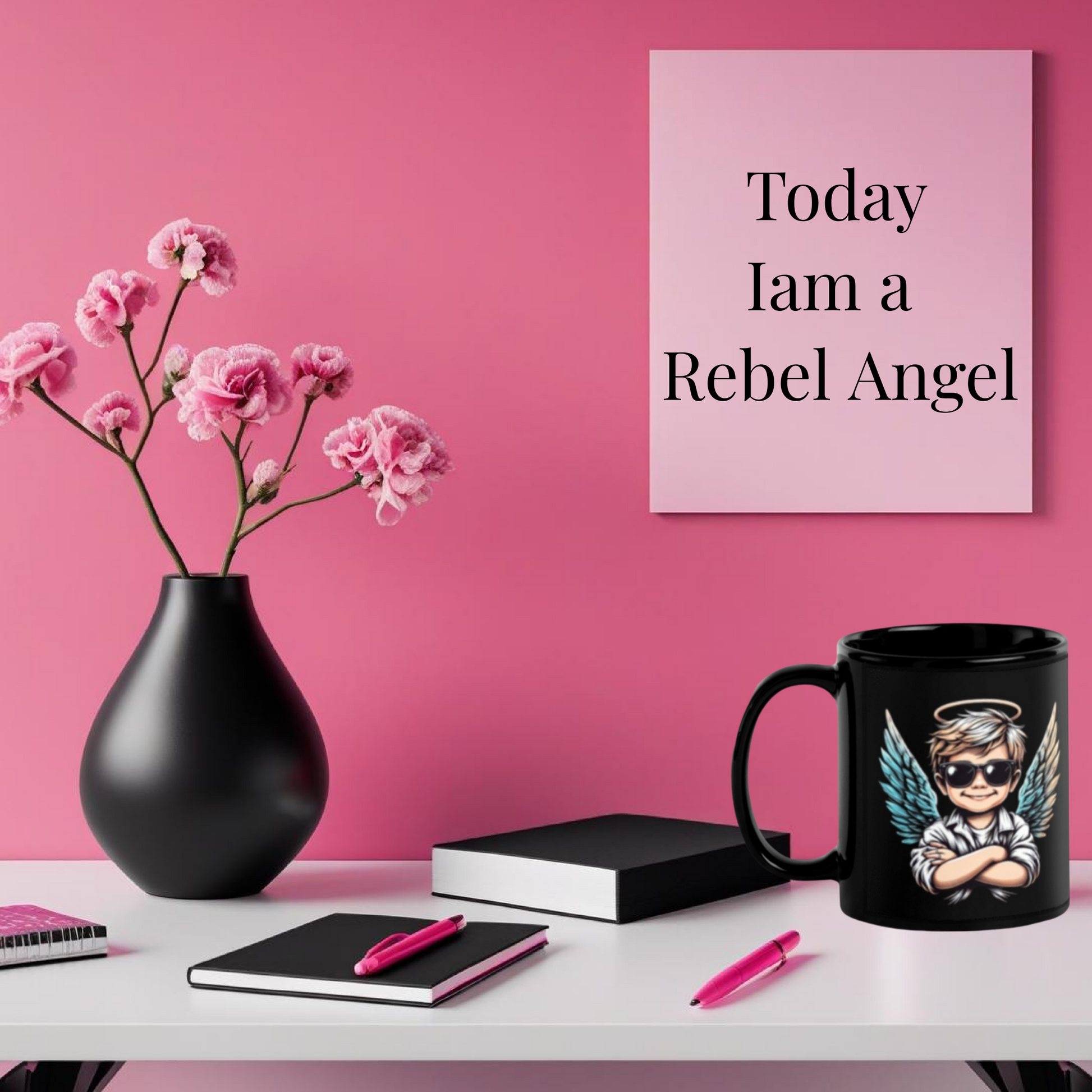 “Rebel Angel” Mug – Wings, Attitude & Coffee in One