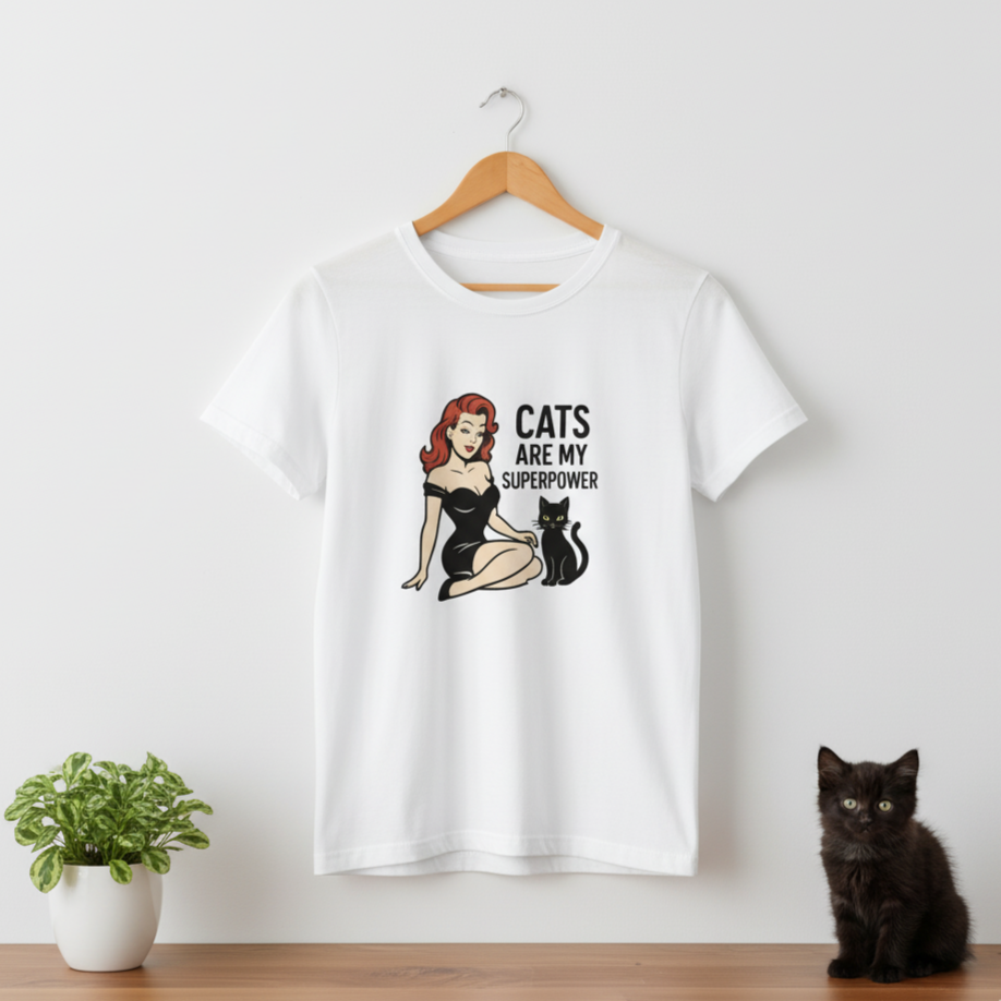 Camiseta/T-shirt "Cats Are My Superpower"