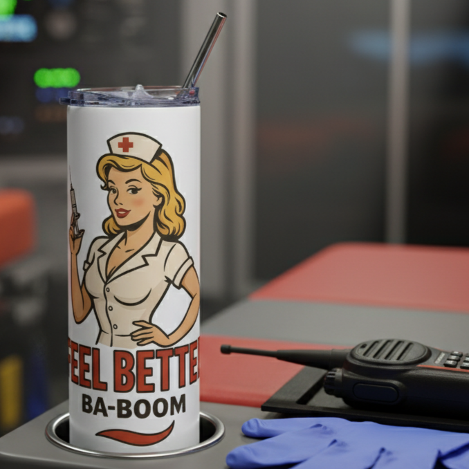 Vaso de acero inoxidable/Tumbler "Feel Better Ba-Boom"