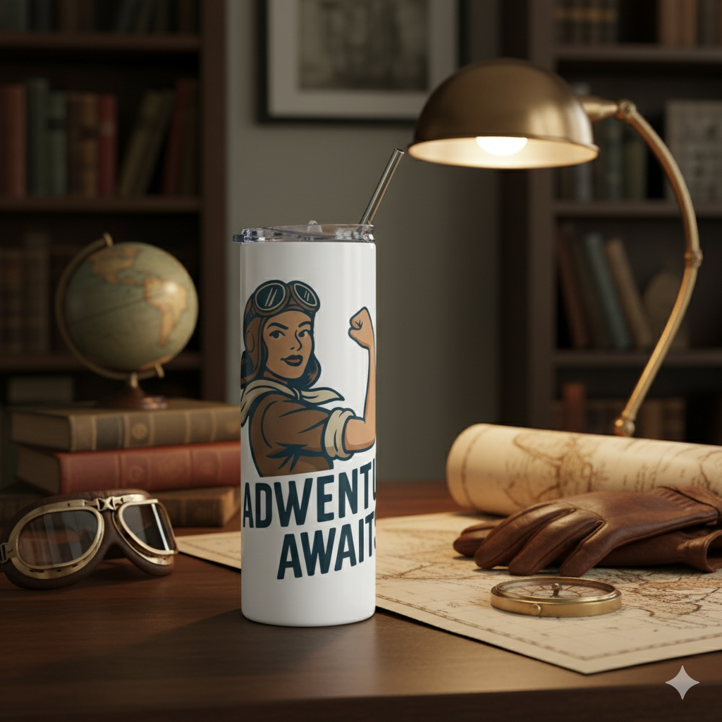 Vaso de acero inoxidable "Adventure Awaits"