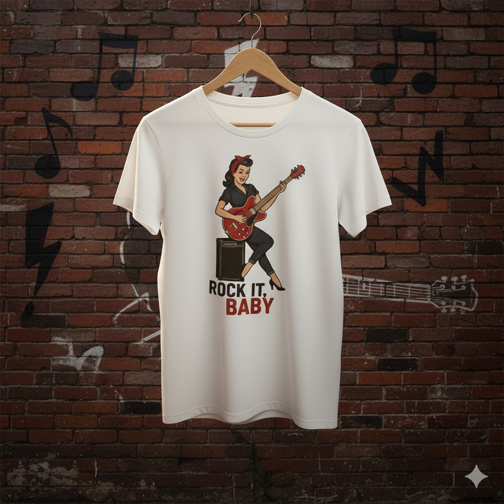 Camiseta larga unisex "Rock It, Baby"