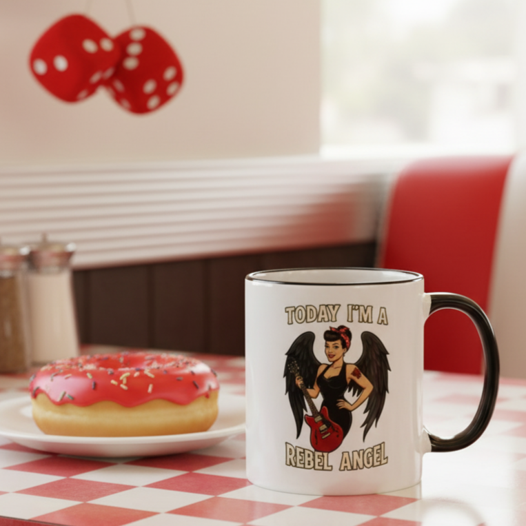 Taza/Mug cerámica "Black Rebel Angel”
