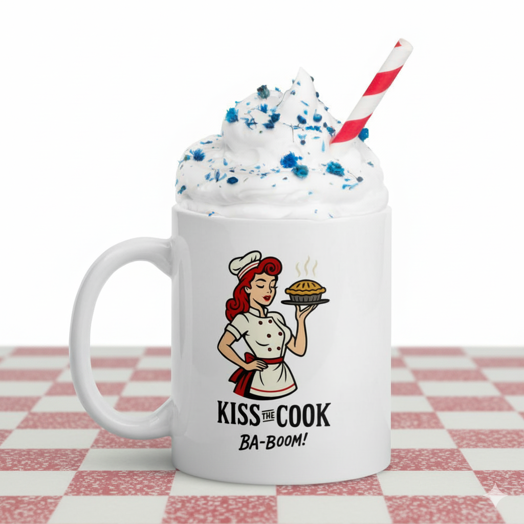 Taza cerámica/Mug  "Kiss the Cook Ba-Boom"