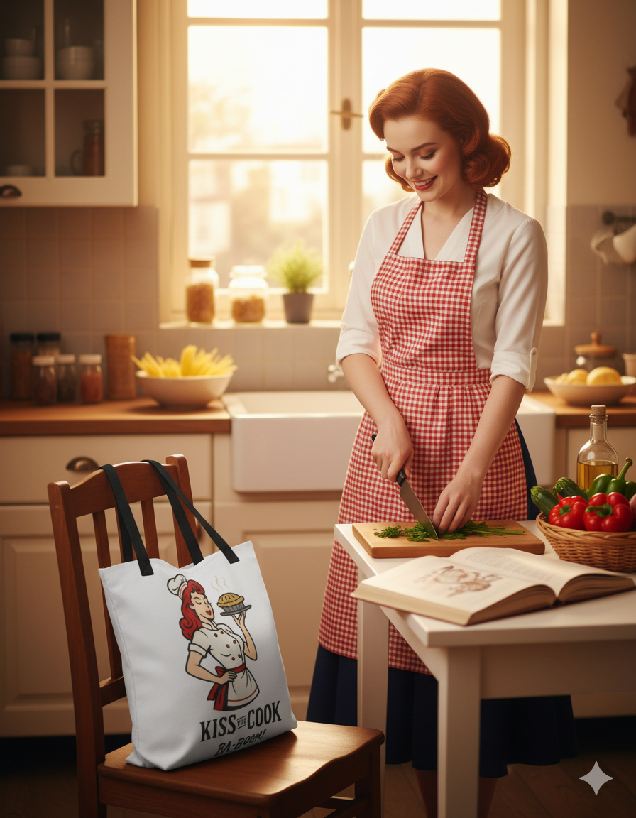 Bolsa tote/Bag "Kiss the Cook Ba-Boom"