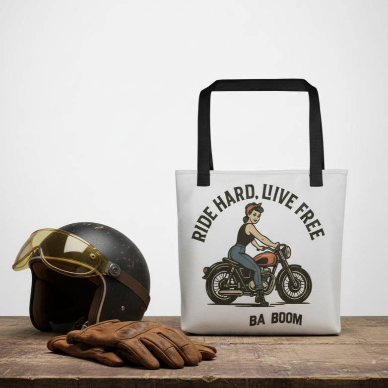 Bolso tote/Tote bag "Ride Hard Live Free"