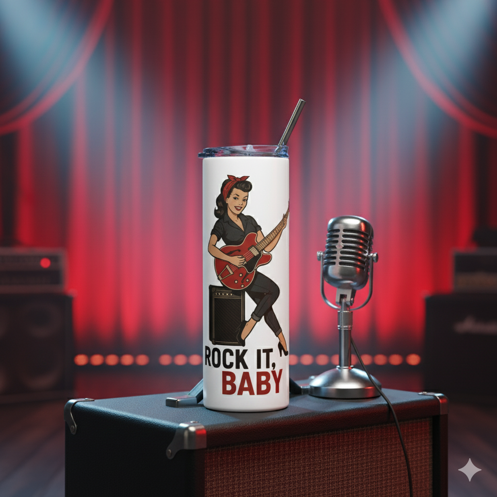 Vaso de acero inoxidable/Tumbler "Rock It, Baby"