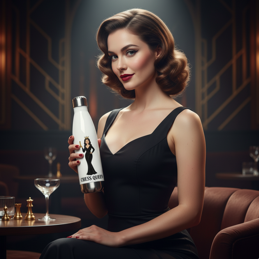 Reina de Ajedrez - Botella de agua/ Stainless Steel Water Bottle