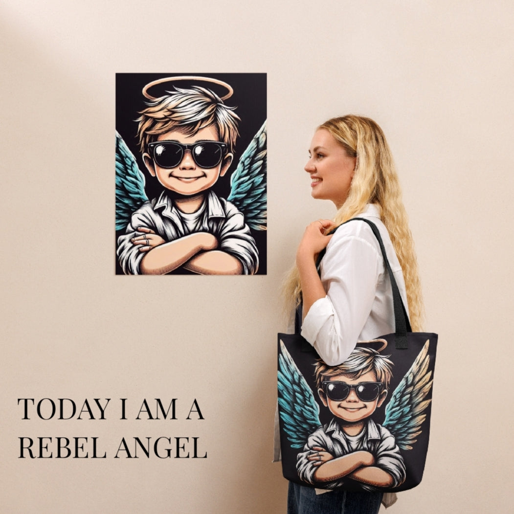 Tote Bag “Rebel Angel” – Wings of Freedom, Style Without Limits
