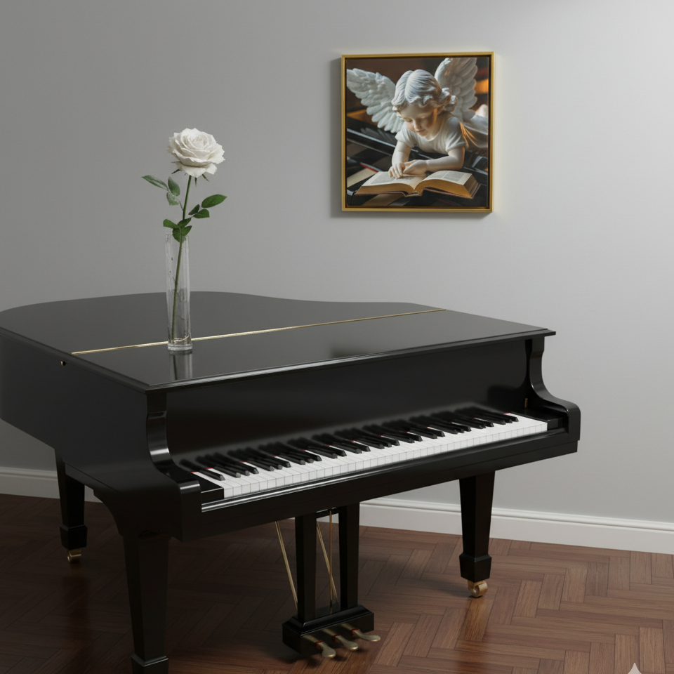 Lienzo / Canvas "Elegance – Ángel Leyendo"