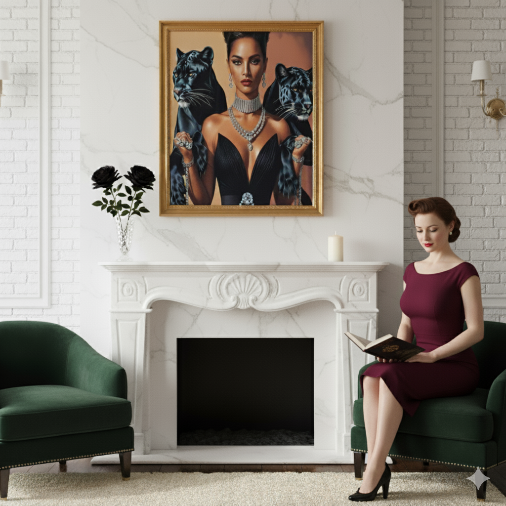 Lienzo / Canvas "Elegance - Guardianas de Medianoche"