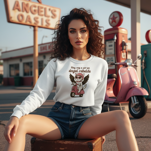 Sudadera, Miau, "Hoy voy a ser un ángel rebelde"