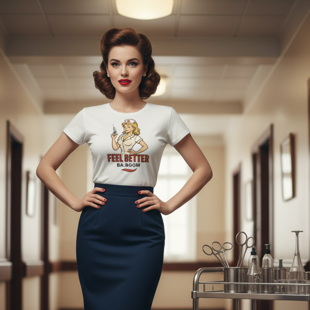 Camiseta corta/Crop top "Feel Better Ba-Boom"