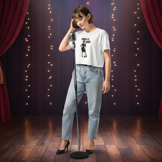 Camiseta corta/Crop top "Vintage Singer"