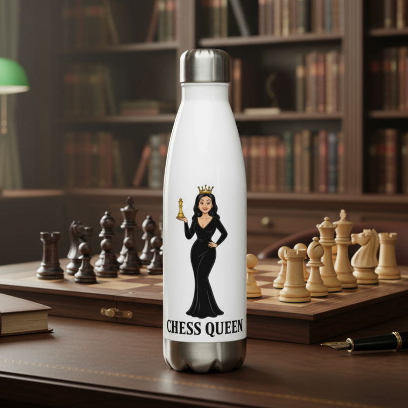 Reina de Ajedrez - Botella de agua/ Stainless Steel Water Bottle