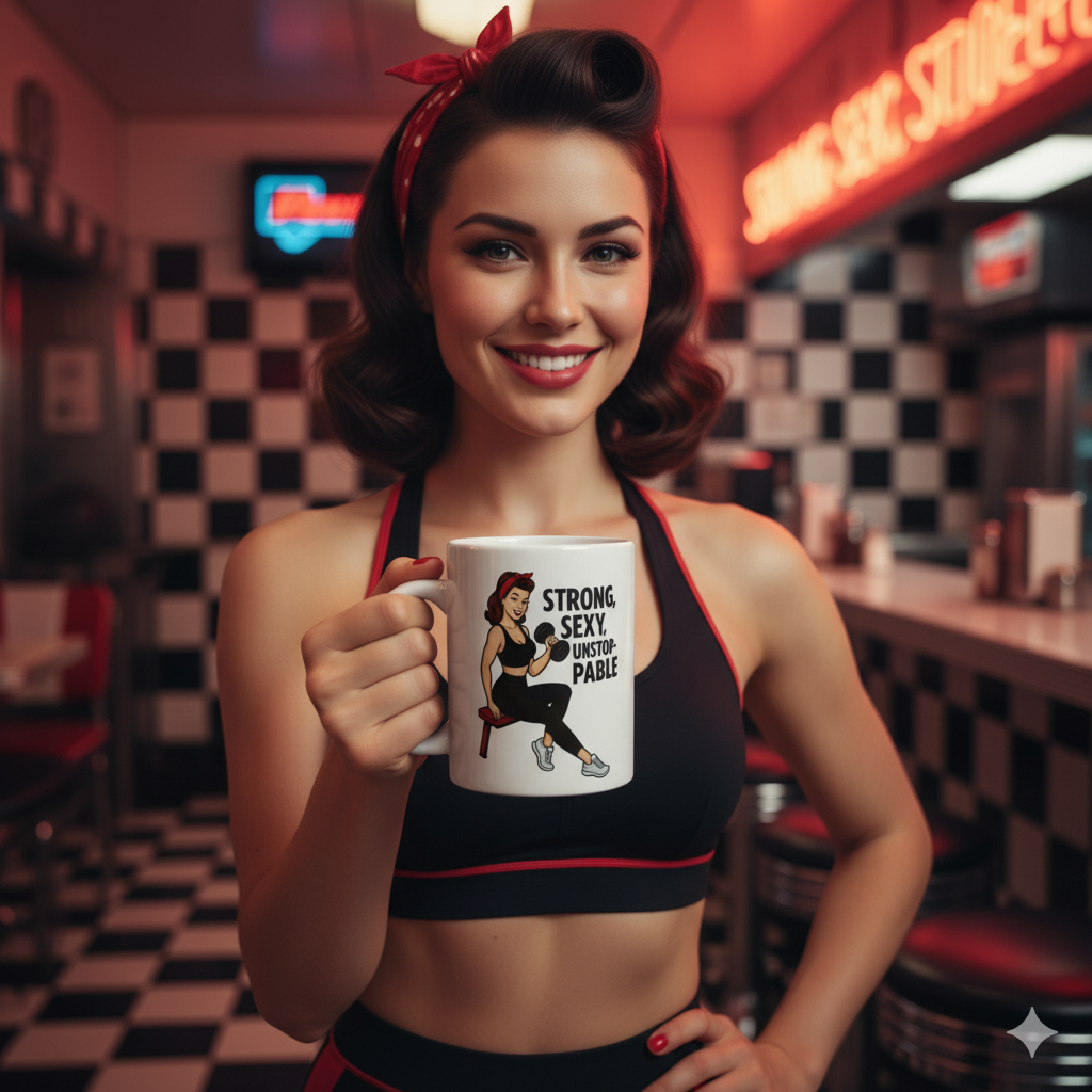 Taza/Mug "Workout Pin-Up"