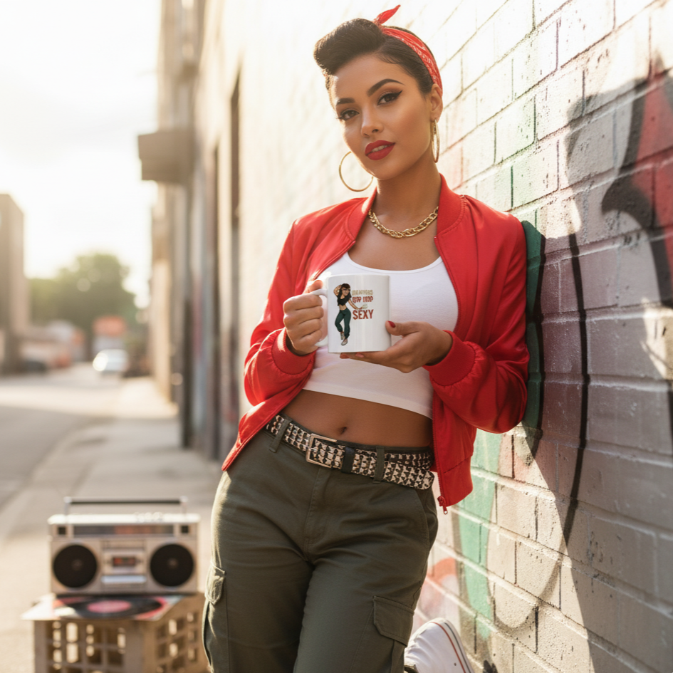Taza de Cerámica Hip Hop - Regalo Original Pin Up     "Dancing Hip Hop is Sexy"