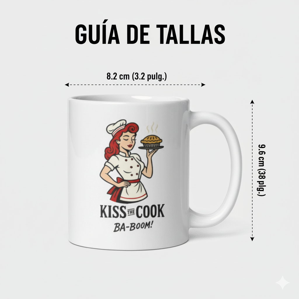 Taza cerámica/Mug  "Kiss the Cook Ba-Boom"