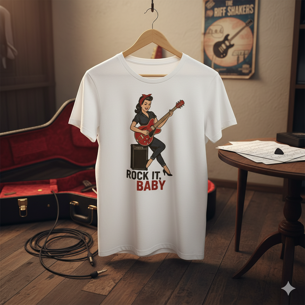 Camiseta larga unisex "Rock It, Baby"