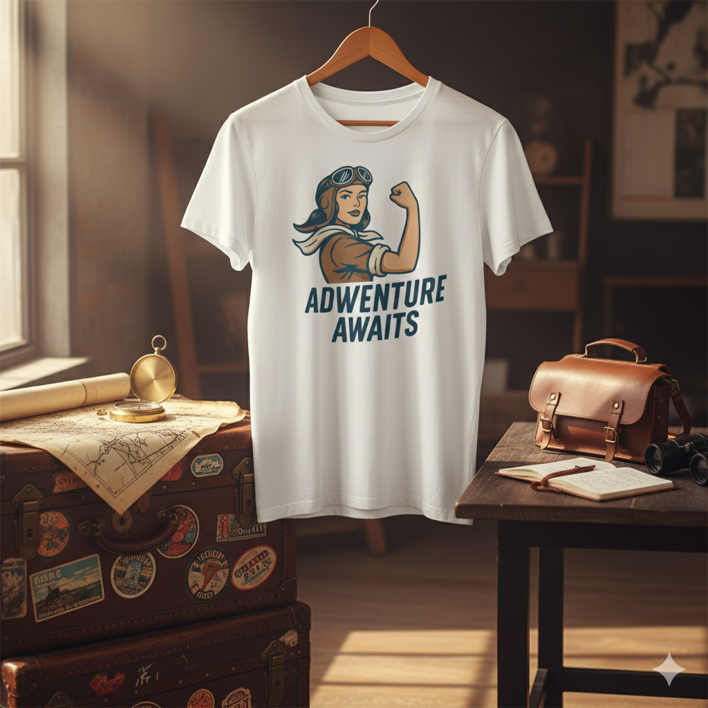 Camiseta larga / T-shirt "Adventure Awaits"