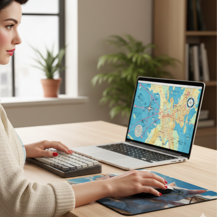 Alfombrilla de Ratón / Mouse pad "Miau Aviador"