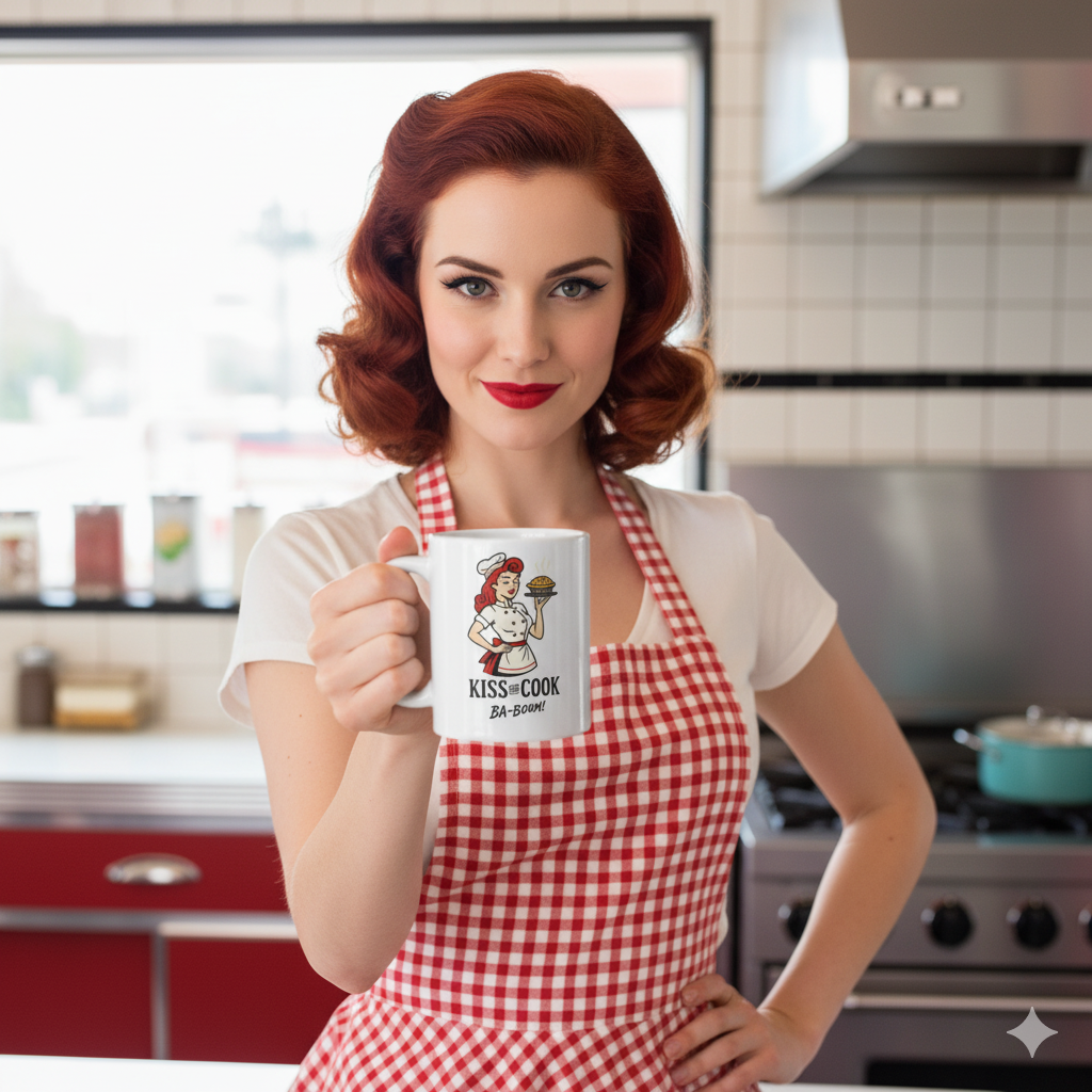 Taza cerámica/Mug  "Kiss the Cook Ba-Boom"