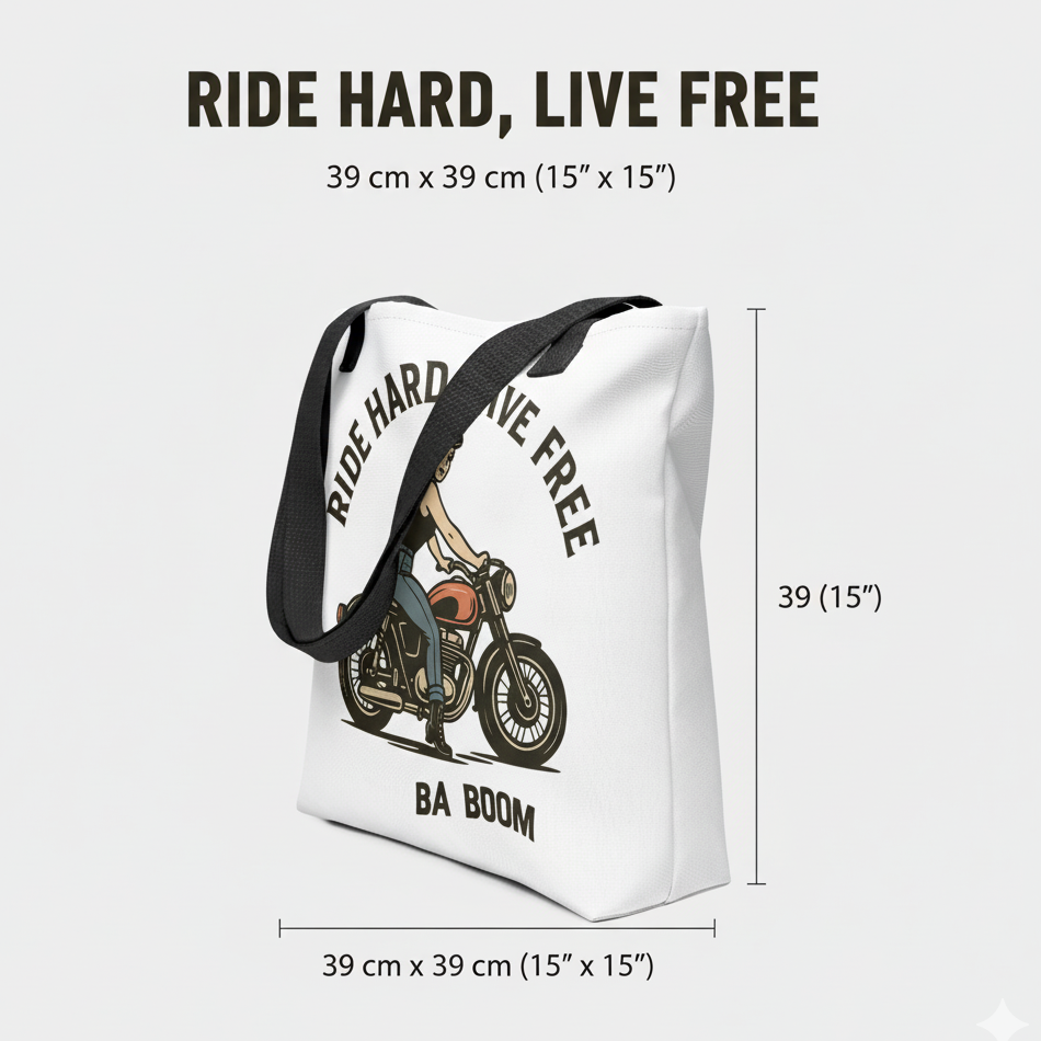 Bolso tote/Tote bag "Ride Hard Live Free"