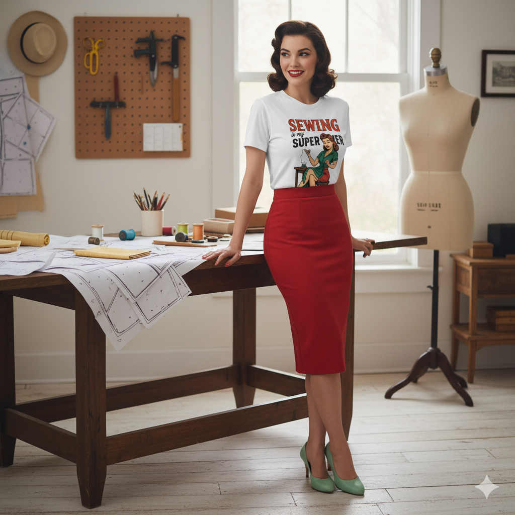 Camiseta larga unisex "Sewing is my superpower"