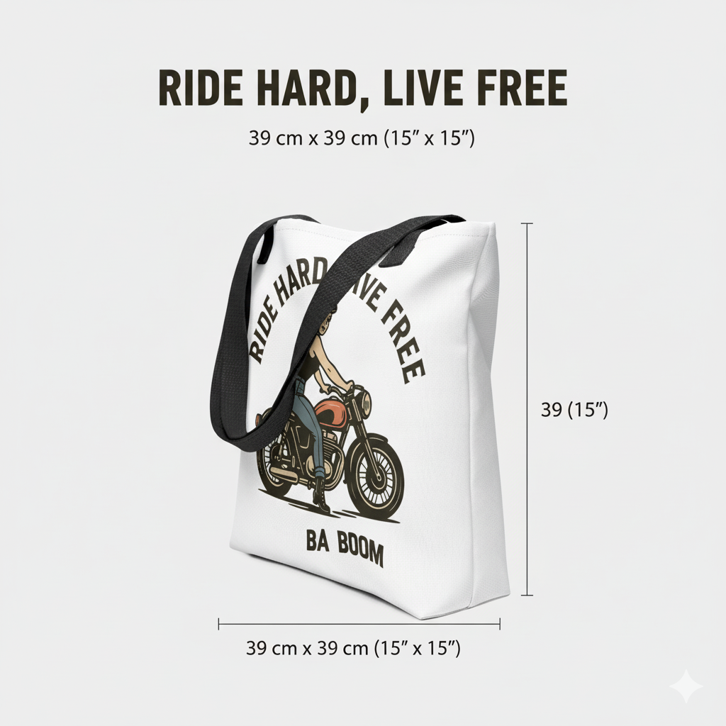 Bolso tote/Tote bag "Ride Hard Live Free"
