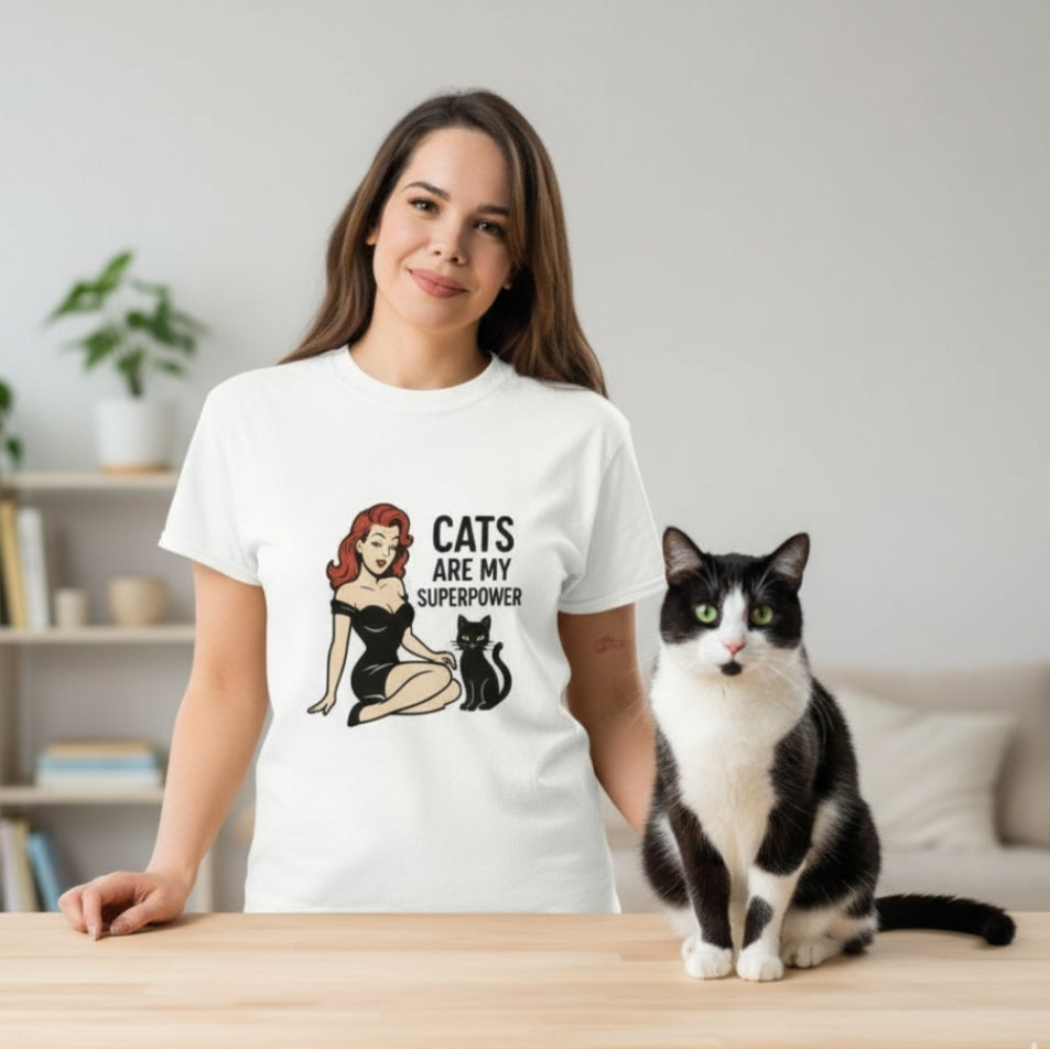 Camiseta/T-shirt "Cats Are My Superpower"