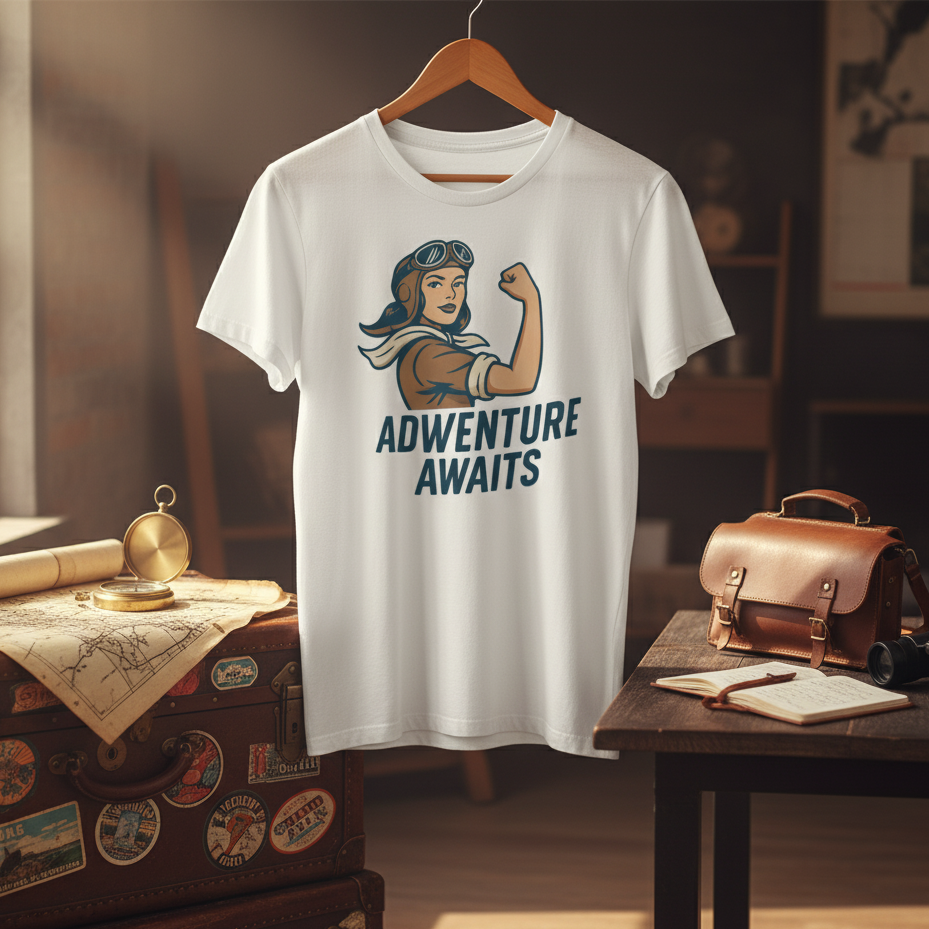 Camiseta larga / T-shirt "Adventure Awaits"